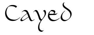 Cayed font