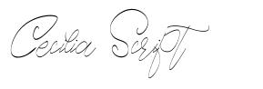 Cecilia Script шрифт