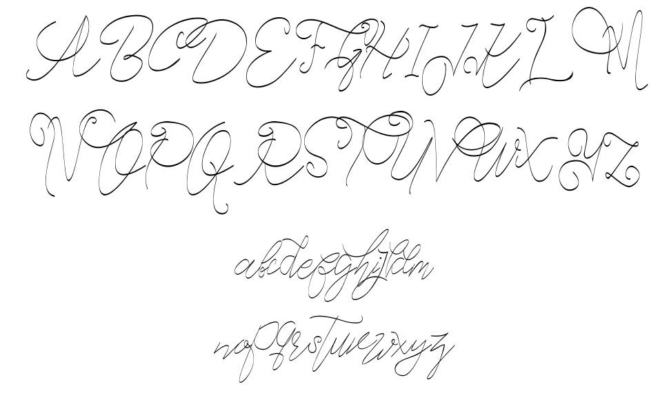 Cecilia Script font specimens
