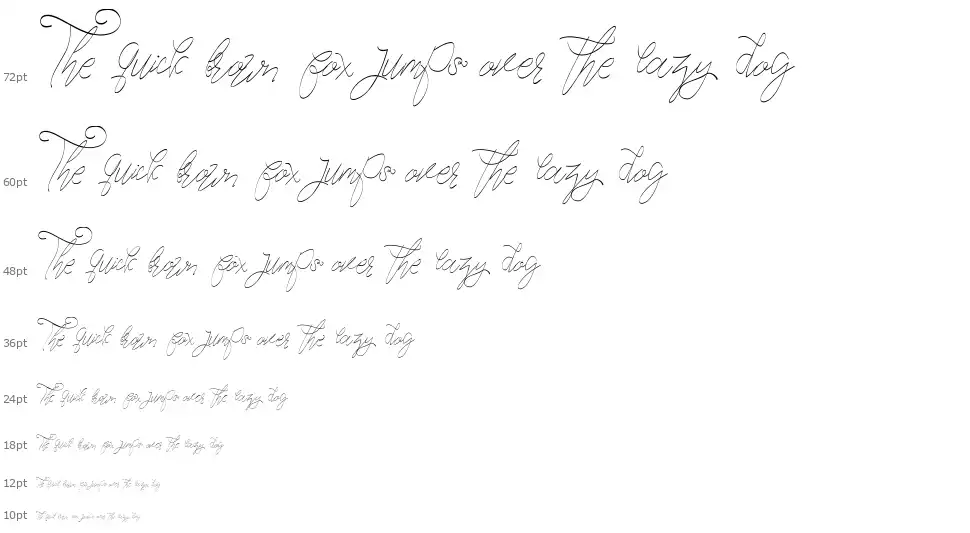 Cecilia Scriptfont waterfall