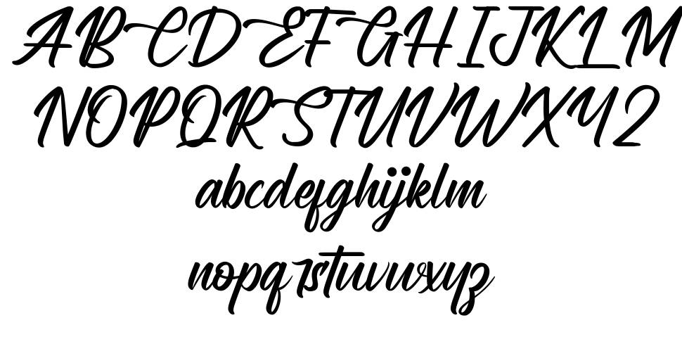 Celistyne font Örnekler