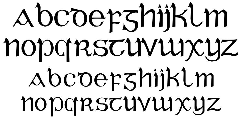 Celtic Gaelige font specimens