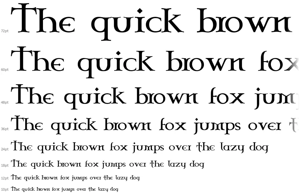 Celtic Garamond the 2ndfont waterfall