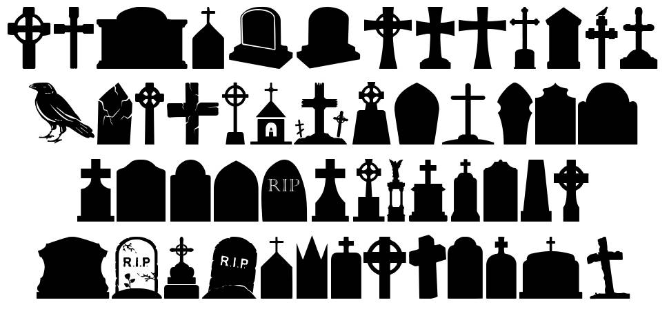 Cemetery Icons font