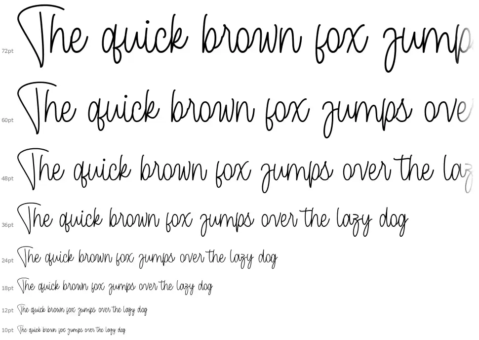 Cendolita Scriptfont waterfall