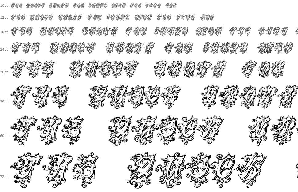 Centennial Script Fancy Three шрифт Водопад