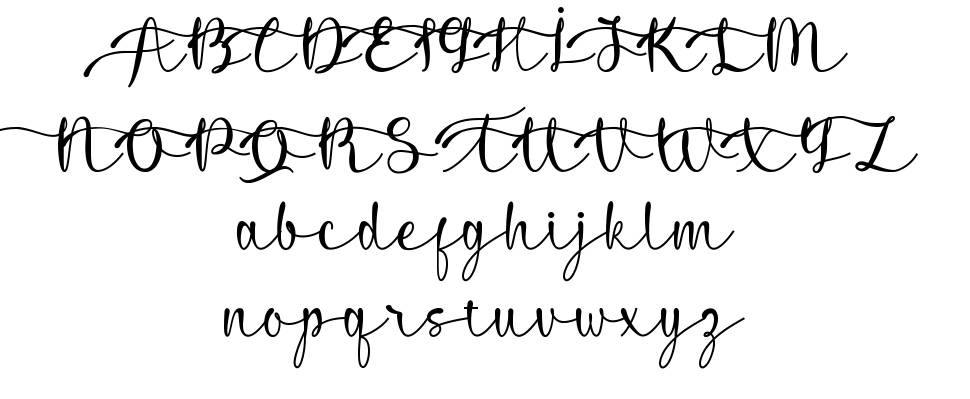 Ceryson Script font specimens