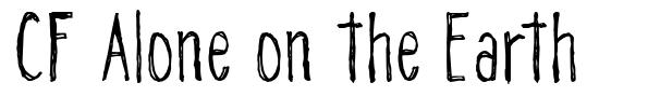 CF Alone on the Earth schriftart