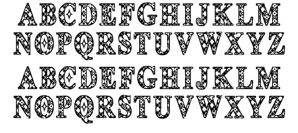 CF Deco 1492 шрифт Спецификация