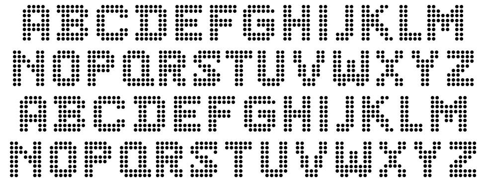 CF Dots 521 font specimens