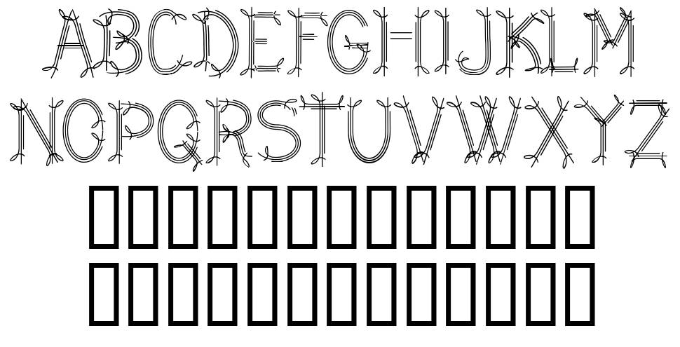 CF Dwarf font specimens