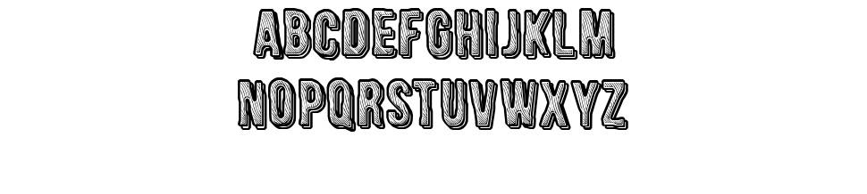CF Engraved font specimens