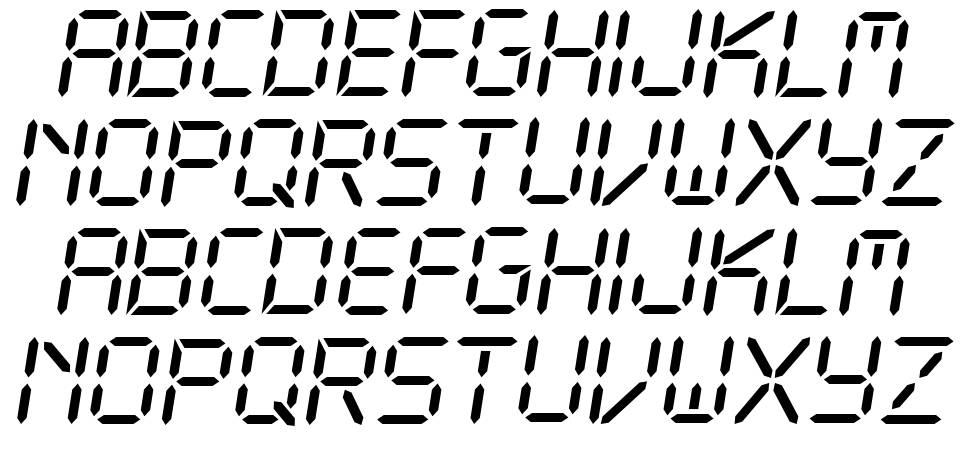 CF LCD 521 font specimens