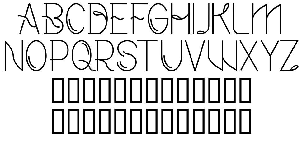 CF Modern 165 字形 标本