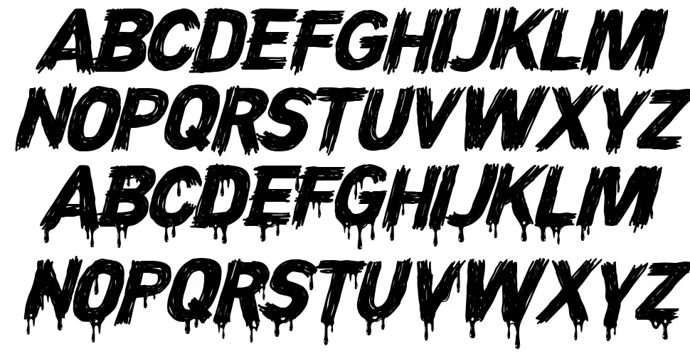 CF Night of Terror font specimens