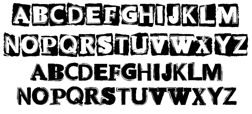 CF Punk Attitude font specimens