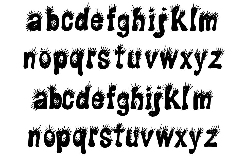 CF Punky font specimens