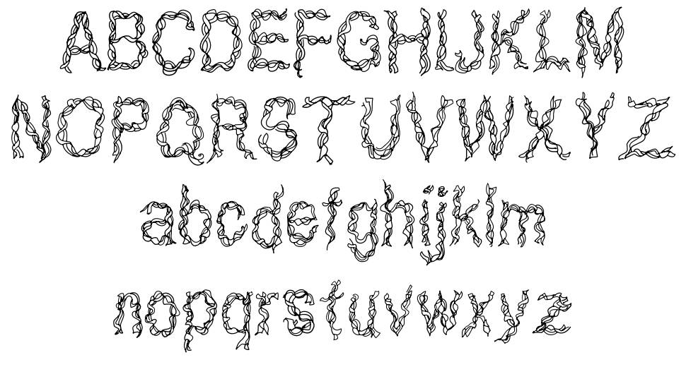 CF Ribbon font Örnekler