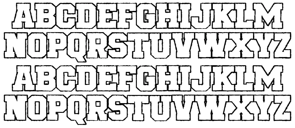 CF University Of Nowherefont specimens