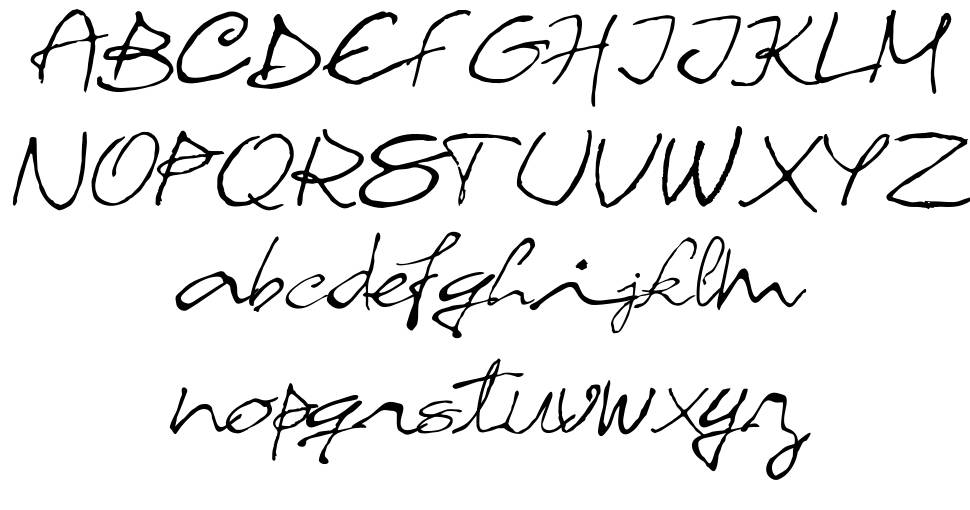 Chacross Script font specimens