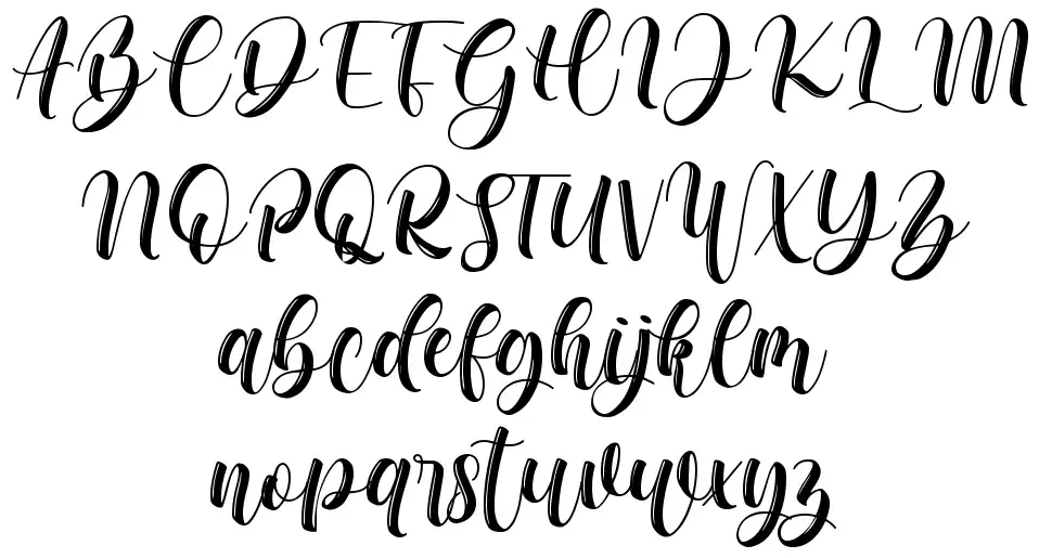 Chadelova schriftart vorschau