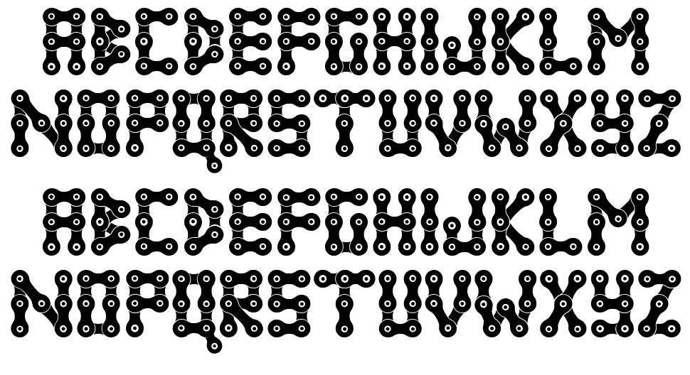 Chain Style font specimens