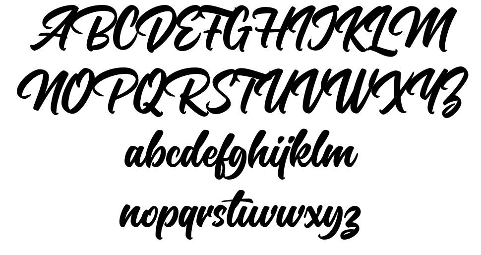 Chairville font specimens