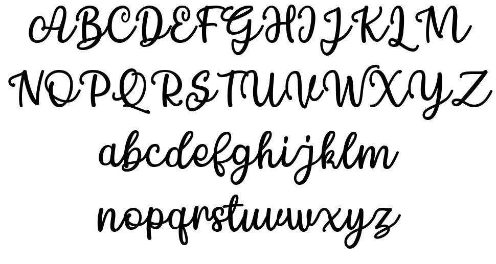 Chamomile font Örnekler