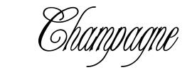 Champagne 字形