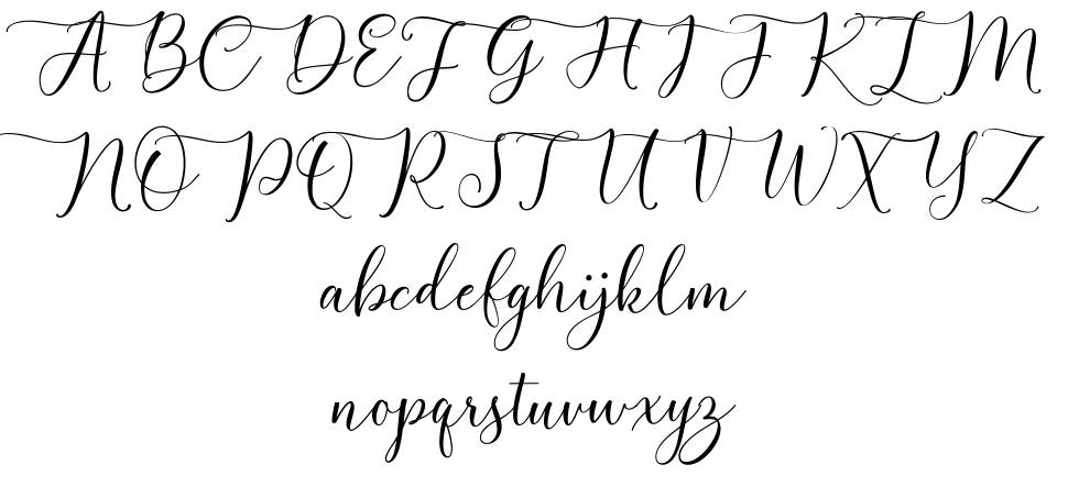Chandler Script font specimens