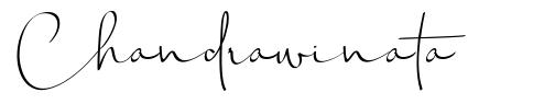 Chandrawinata 字形