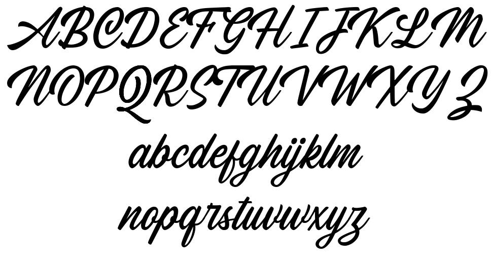 Chanide Script font specimens