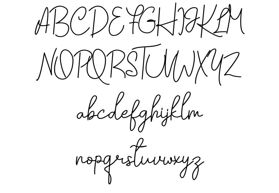 Chanilly font specimens