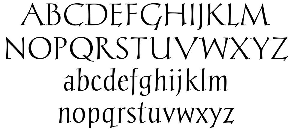Chantelli Antiqua font Örnekler