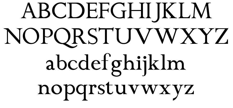 Chanticleer Roman font specimens