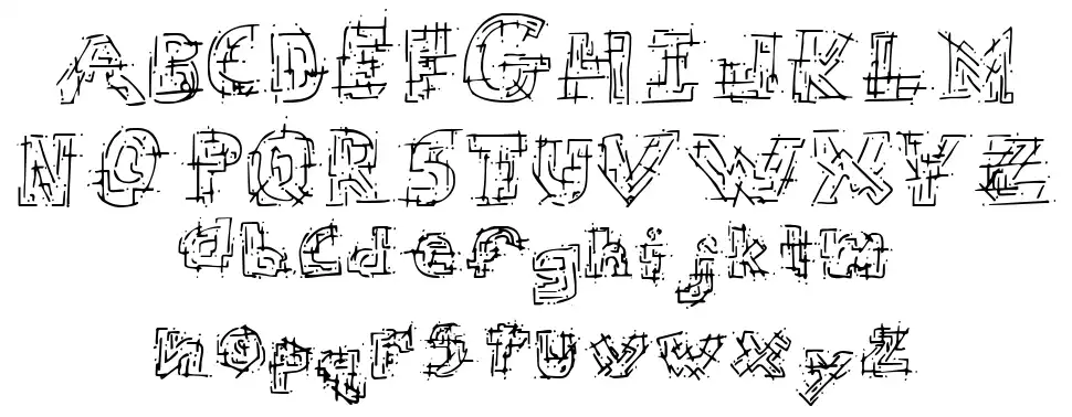 Chaotic Circuitfont specimens