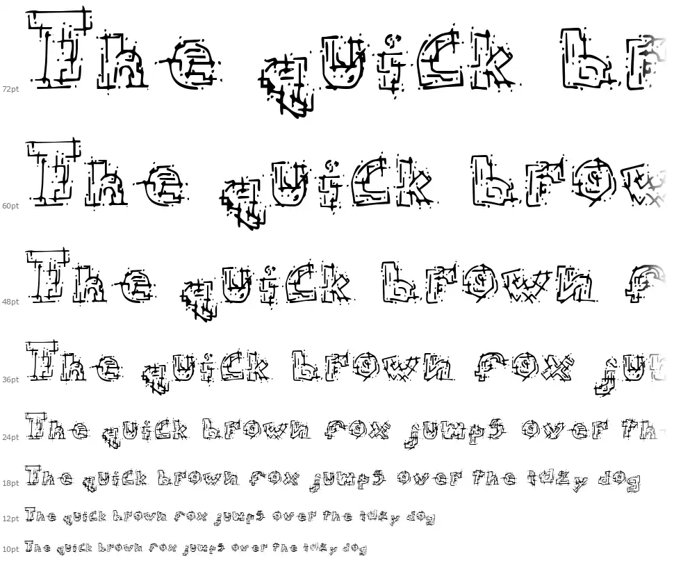 Chaotic Circuitfont waterfall