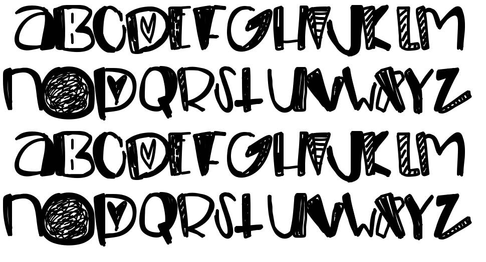 Chapped font specimens