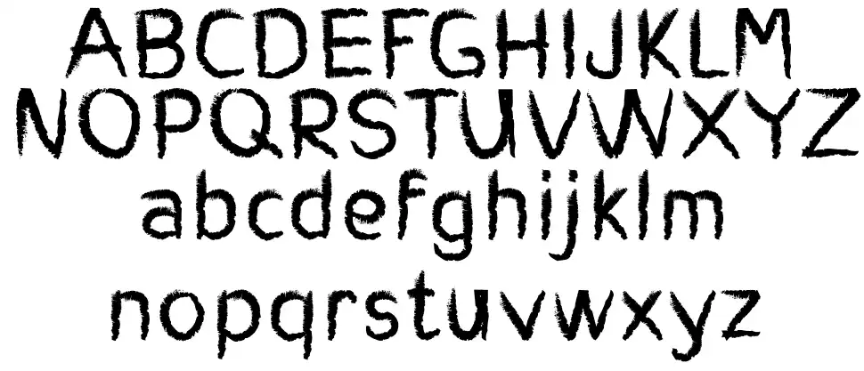 Charcoal Childfont specimens