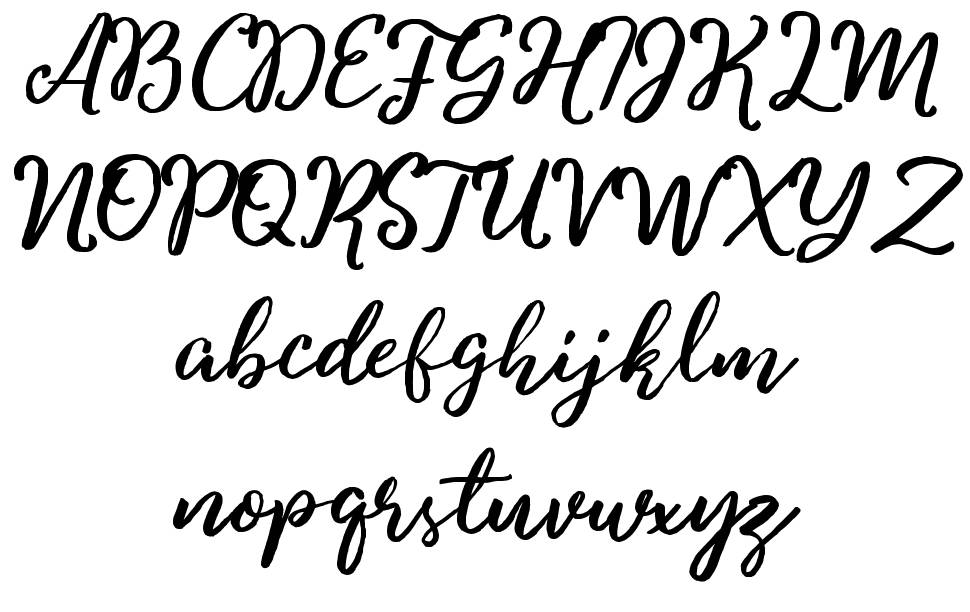 Charitta font specimens