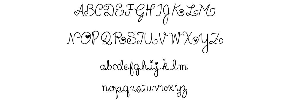 Charleesinluvv フォント 標本