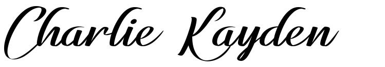 Charlie Kayden 字形