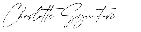 Charlotte Signature fonte