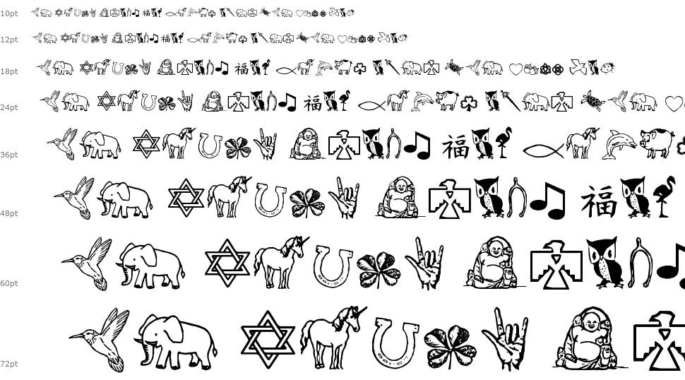 Charming Symbols písmo Vodopád