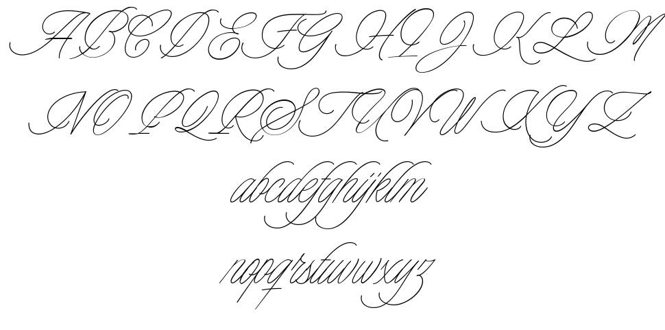 Charmline Script font specimens