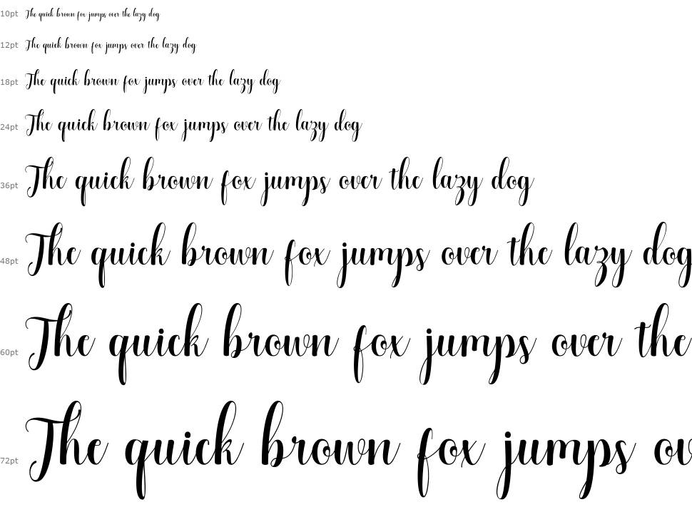 Chaster Script font Waterfall