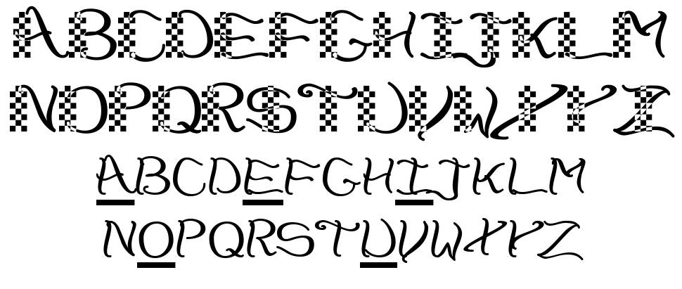 CheckerHat font specimens
