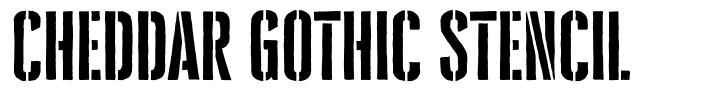 Cheddar Gothic Stencil 字形