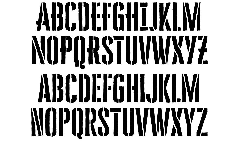 Cheddar Gothic Stencil шрифт Спецификация