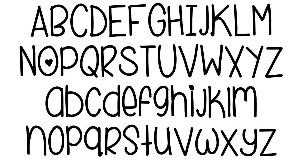 Cheekaw font Örnekler